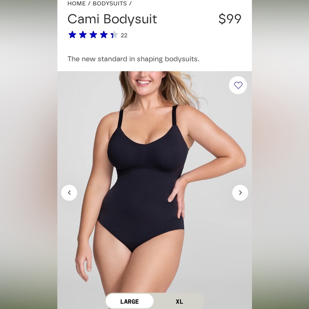 NWT Honeylove Cami Boysuit in Vamp M